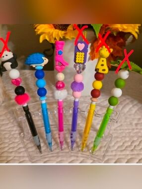 Beaded Mechanical Pencil With Eraser Toper- Buyer's Choice Handcrafted NIP